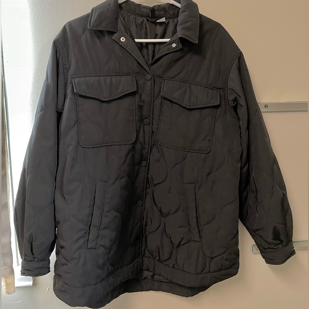 H&M black shacket